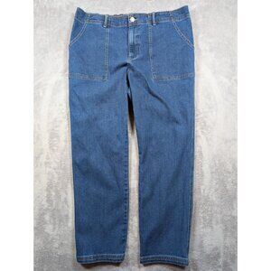 Knox Rose Jeans Womens Size XXL Denim Elastic Waist High Rise Straight Leg